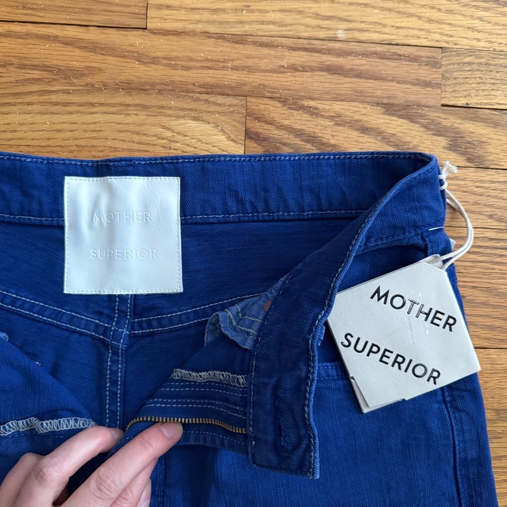 MOTHER High waist Tunnel Vision Wide Leg Jeans - Ultramarine Blue - Picture 3 of 5
